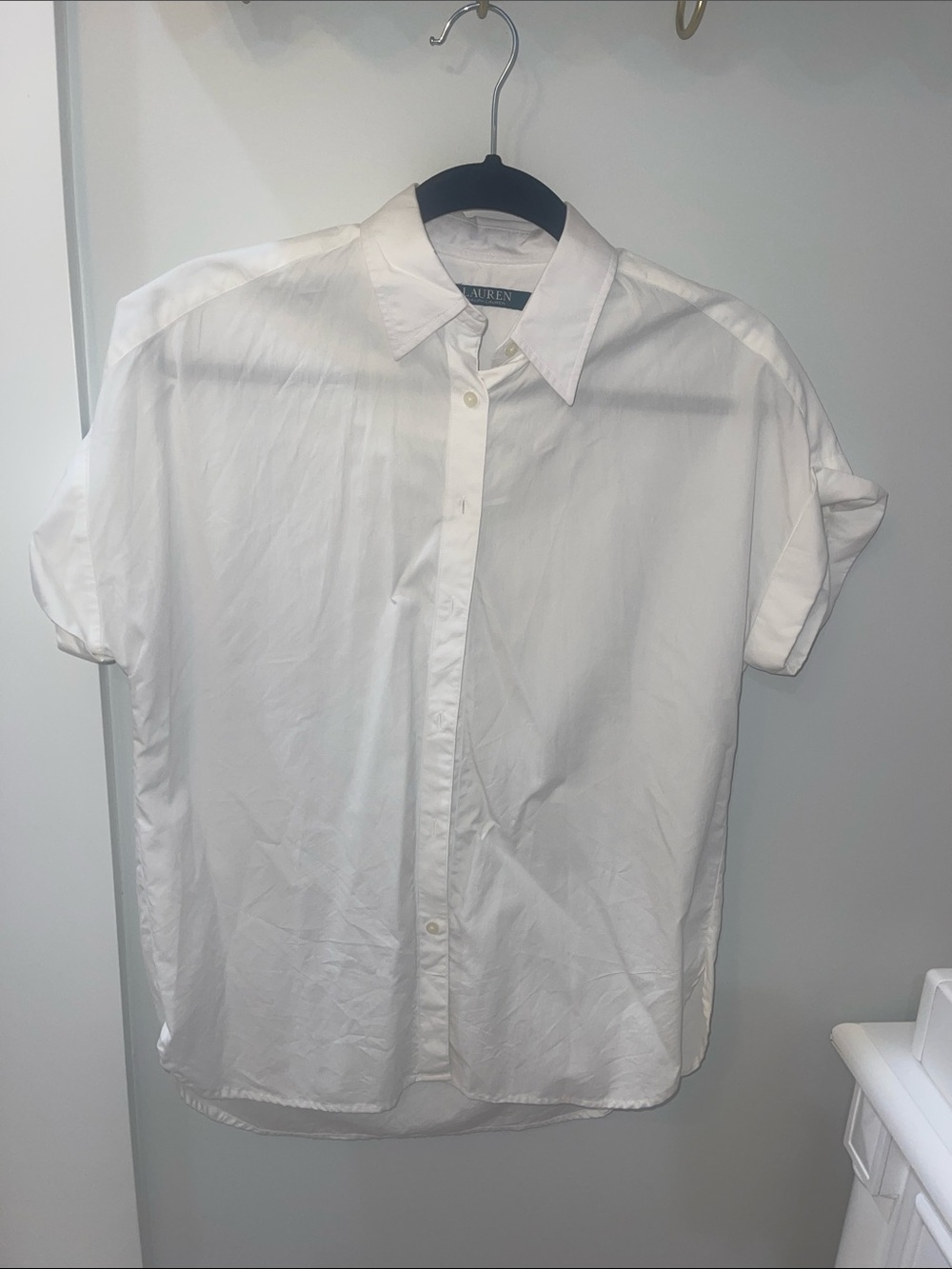 Lauren Ralph Lauren White Short-Sleeve Button-Down Shirt - Classic Collar